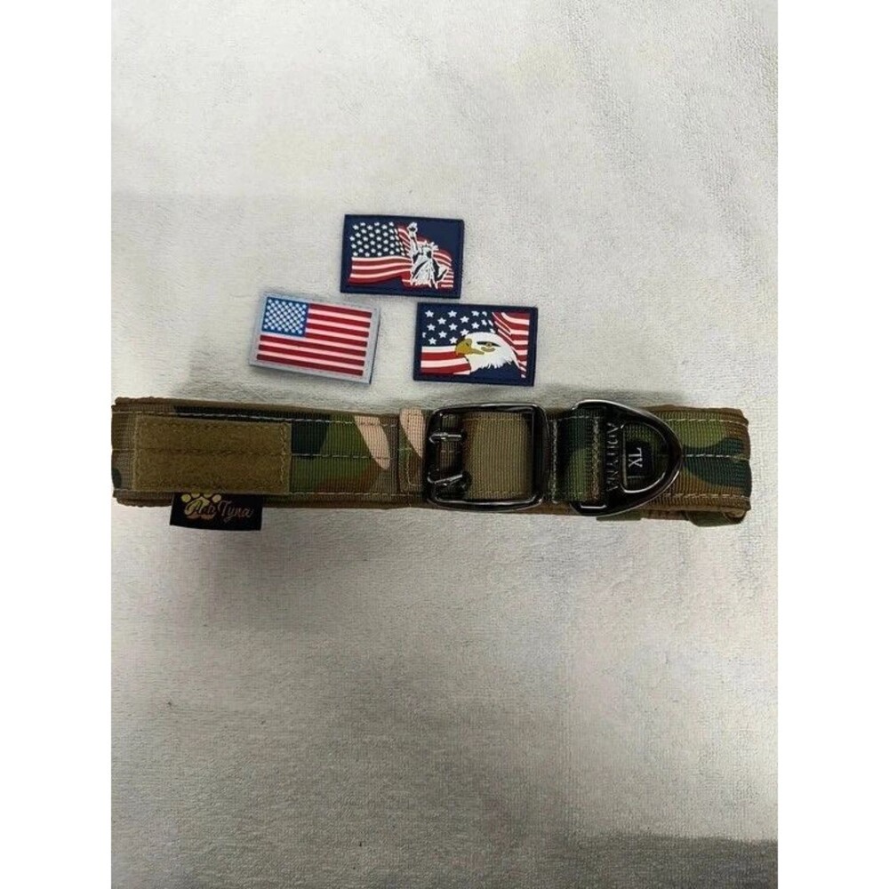 Tactical Dog Collar Camo XL 24-30” Neck